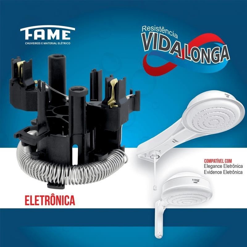 RESISTENCIA VIDA LONGA 220V 6800W P/ DUCHA EVIDENCE ELETRONICA  / DUCHA ELEGANCE ELETRONICA - PC