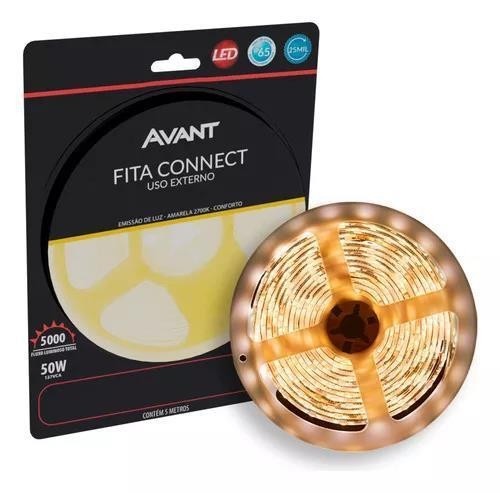 FITA LED BRANCO QUENTE 10WM 5M 2700K 127V AVANT - PC