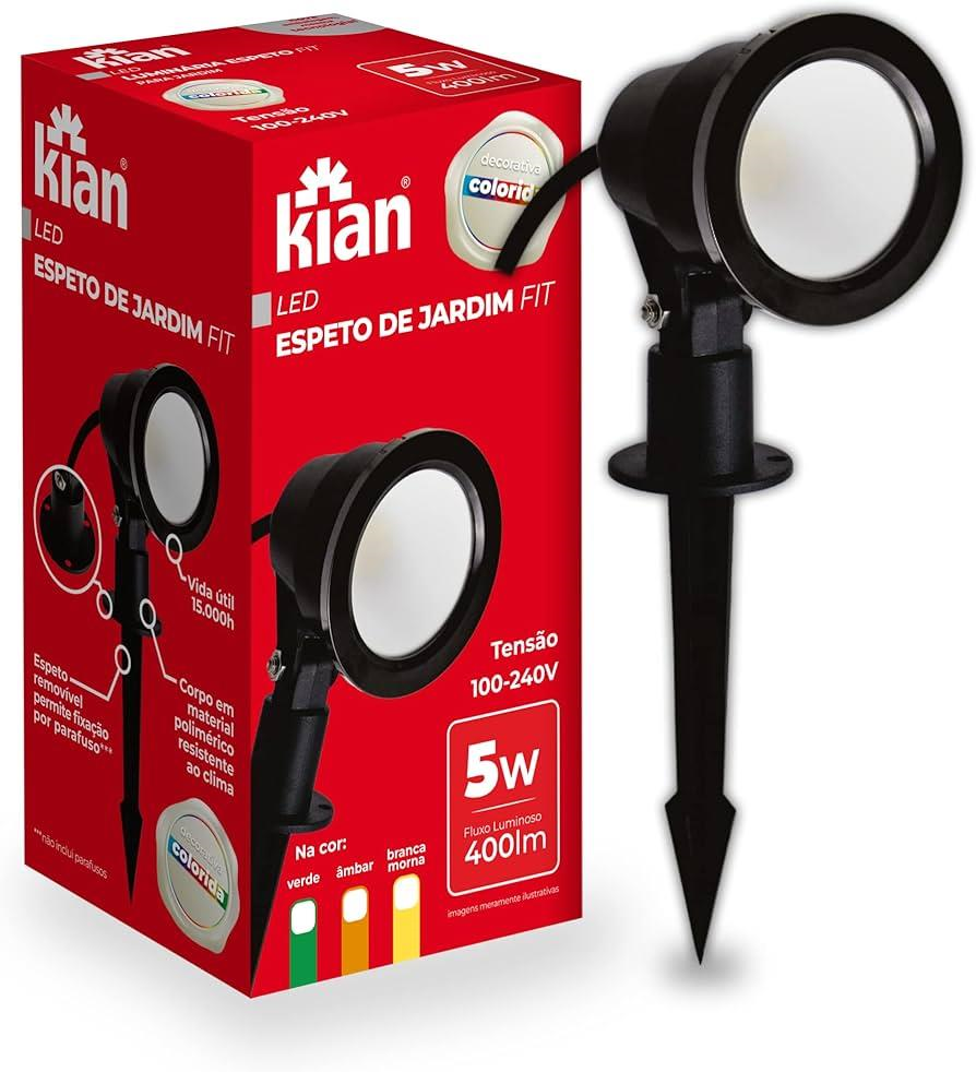ESPETO LED JARDIM 5W PT VERDE KIAN