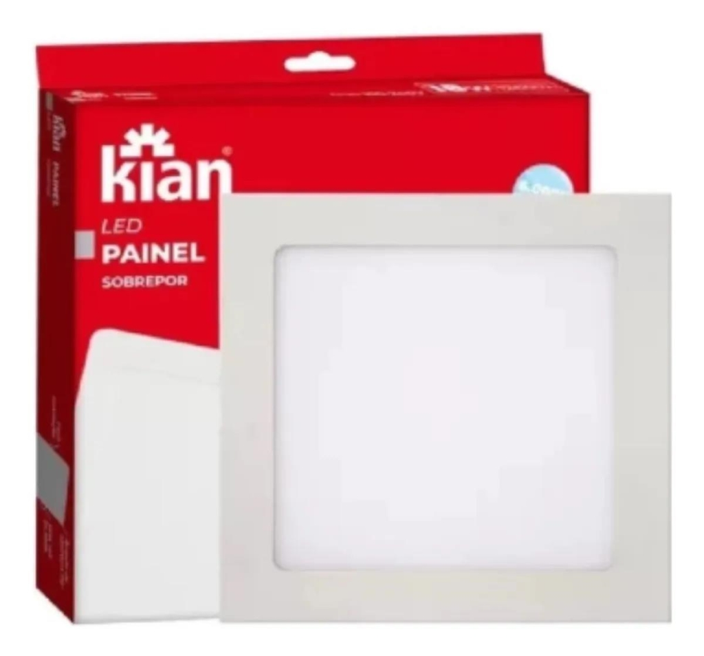 PLAFON 24W SOBREPOR QUADRADO SLIM 6000K KIAN