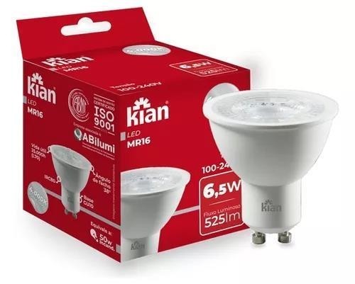 LÂMPADA LED GU10 6,5W 3000K BIV MR16 KIAN
