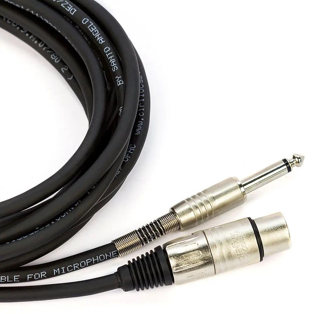 CABO MICROFONE PLUG P10+CANNON MACHO 5MT