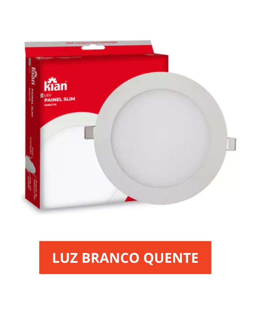 PLAFON 24W EMBUTIR SOBREPOR REDONDA BV 3000K KIAN
