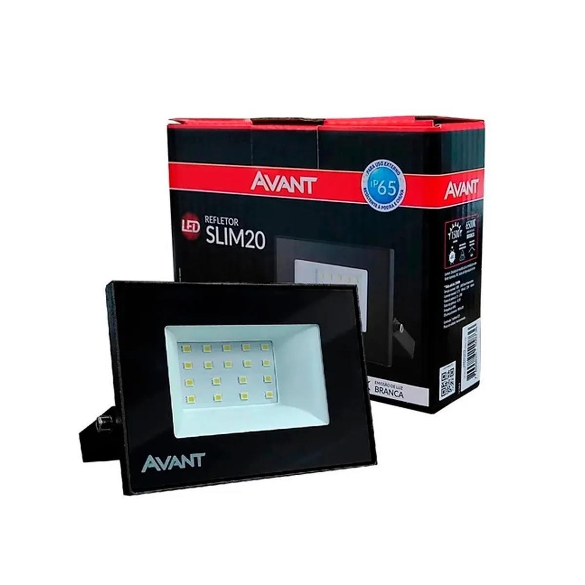REFLETOR LED 20W 6500K SLIM BIVOLT AVANT - PC