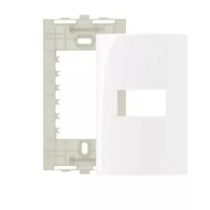 CONJUNTO .PLACA +SUPORTE SLEEK 4X2 1POSTO BRANCO MG