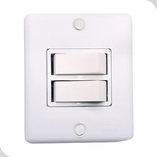 CONJUNTO 2 INTERRUPTOR  SIMPLES 6A 250V BOX ILUMI