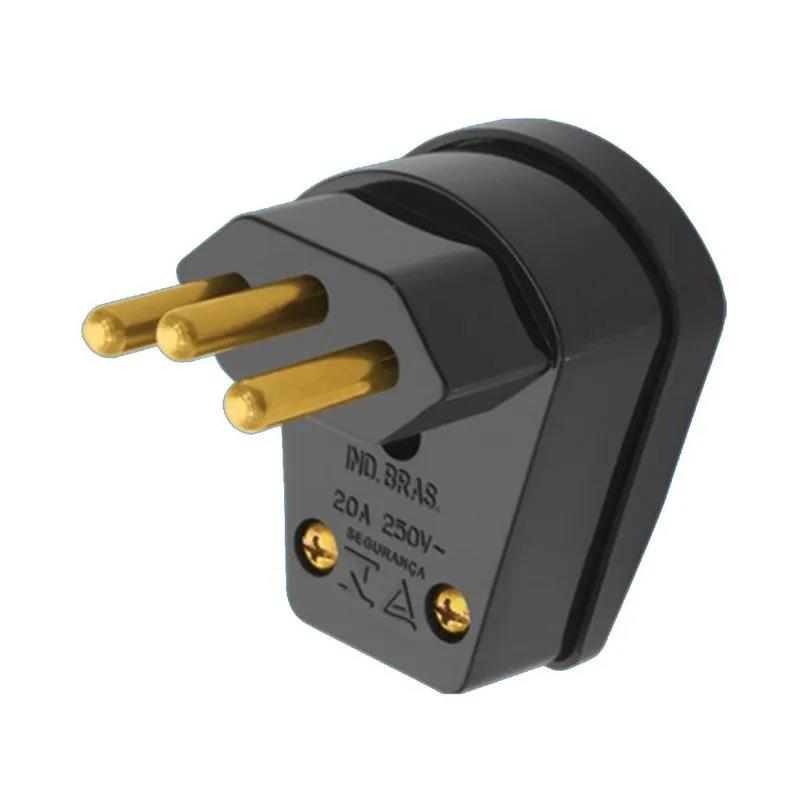 PLUGUE PAD 2P+T 90 20A PRETO