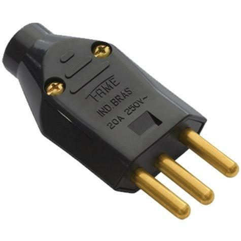 PLUGUE 20A 2P+T JUNCAO MACHO PR COD:2143