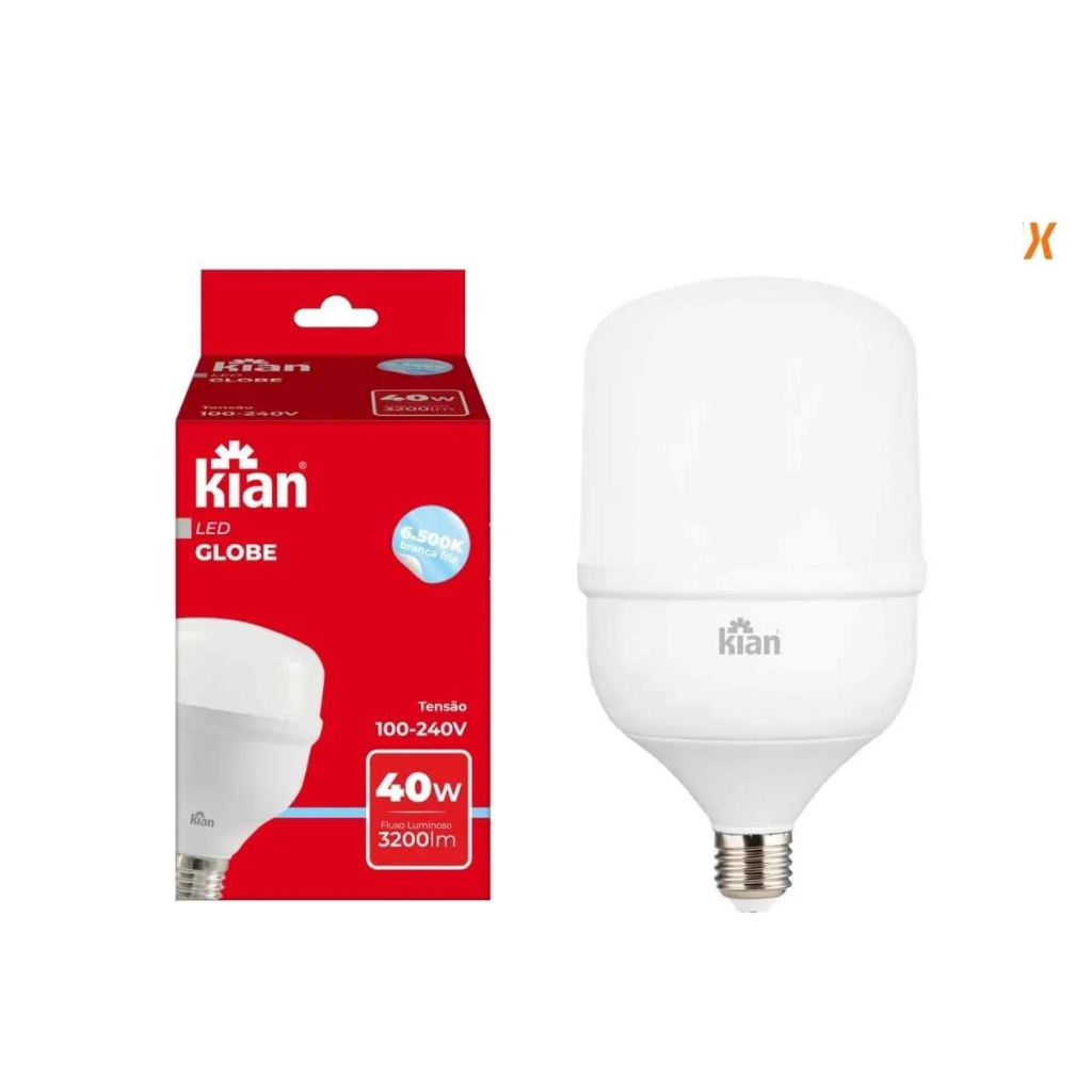 LÂMPADA LED GLOBE 40W(=200W) 6500K BIV E27 KIAN