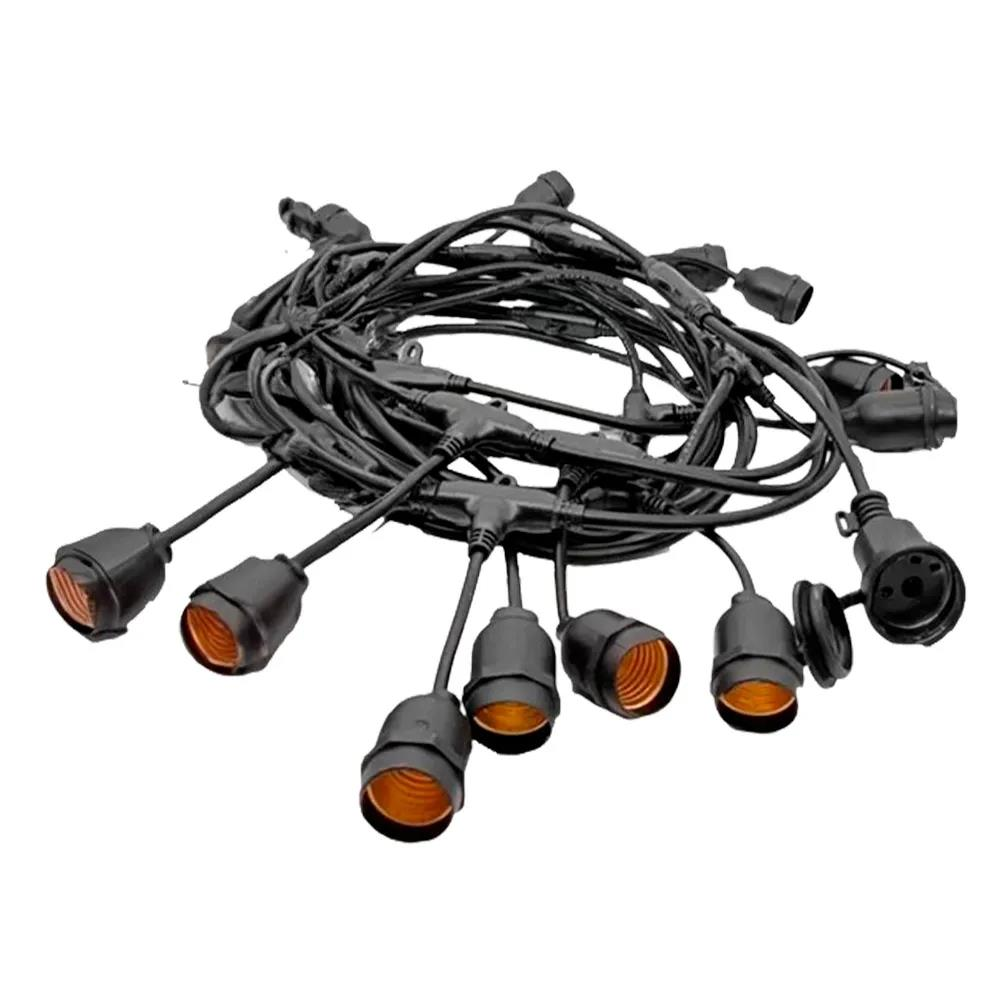 FESTAO CORDAO DE LUZ 10M 20 P/LAMPADAS E27 IP65 KIAN