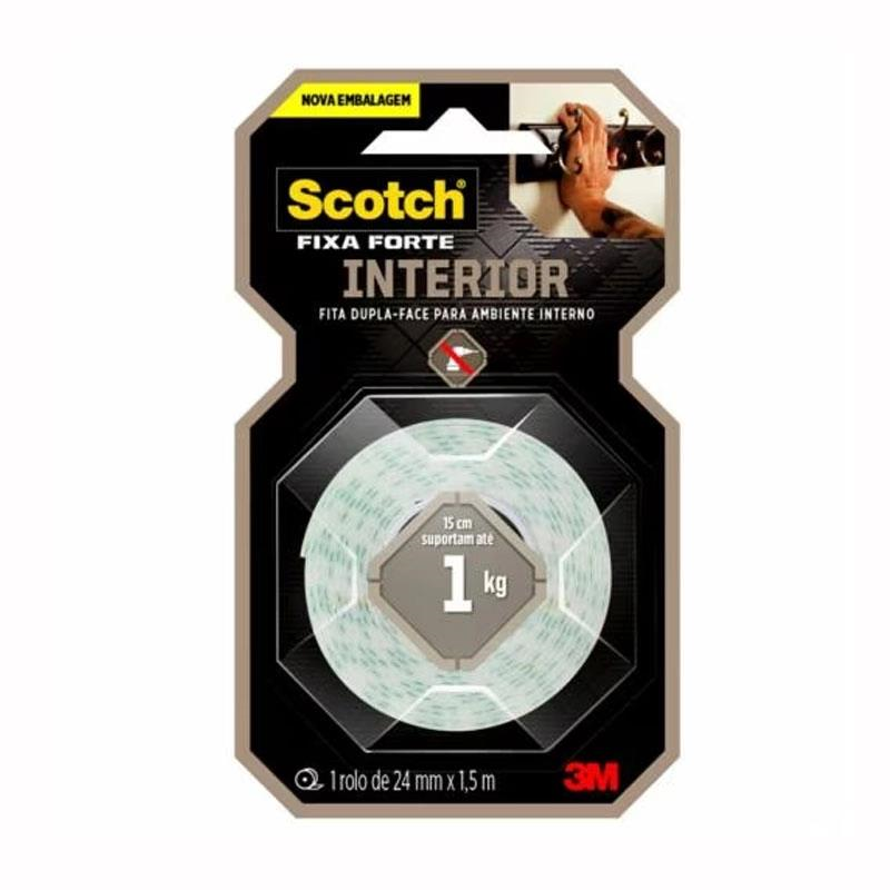 FITA DUPLA FACE ESPUMA 3M 24MMX1,5MT-BANANA