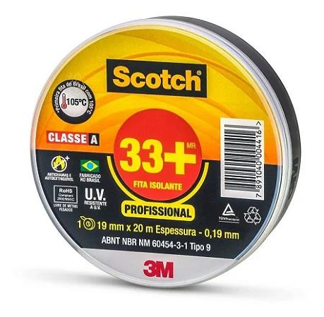 FITA ISOLANTE SCOTCH 20MTS (3M) PROFISSIONAL