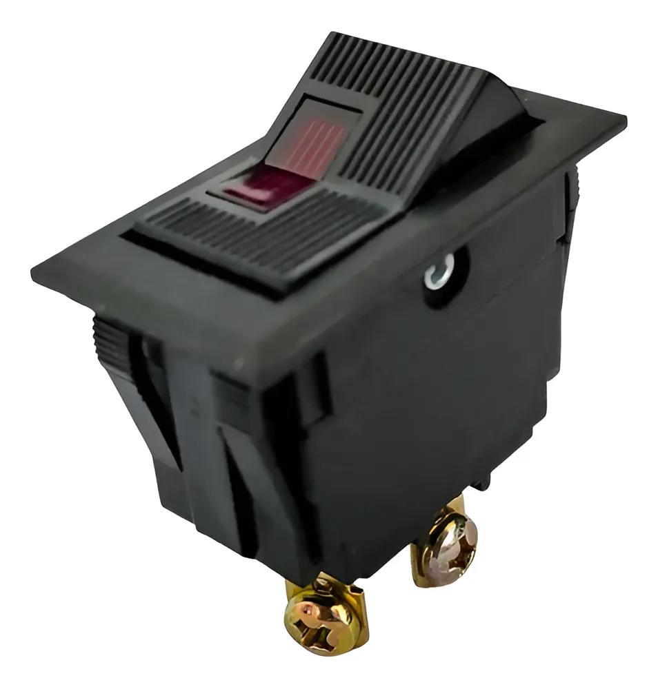 CHAVE UNIPOLAR GANGORRA PLASTICO C/LUZ VERMELHA 15A-120V 14123 MARGIRIUS