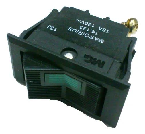 CHAVE UNIPOLAR GANGORRA PLASTICO C/ LUZ VERDE 15A 14123 MARGIRIUS