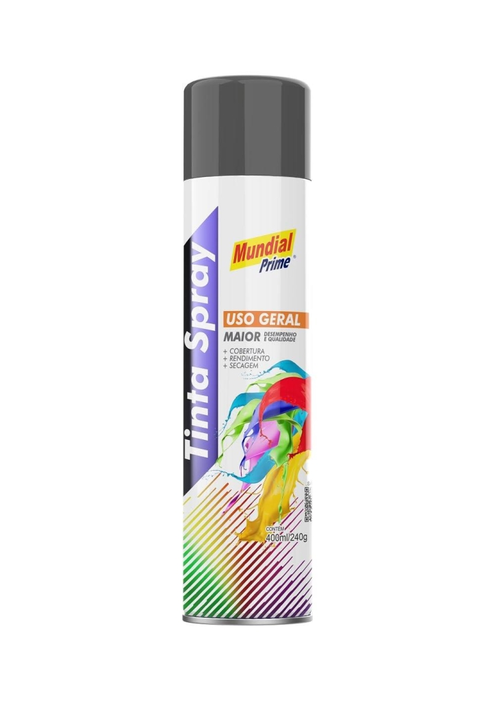 TINTA SPRAY 400ML MUNDIAL PRIME USO GERAL PRIMER