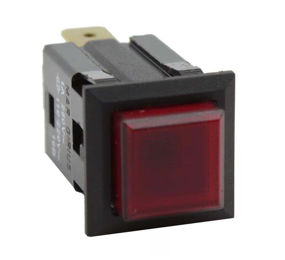 CHAVE PUSH BUTTON UNIPOLAR MARGIRIUS ( COM ILUMINAÇÃO )