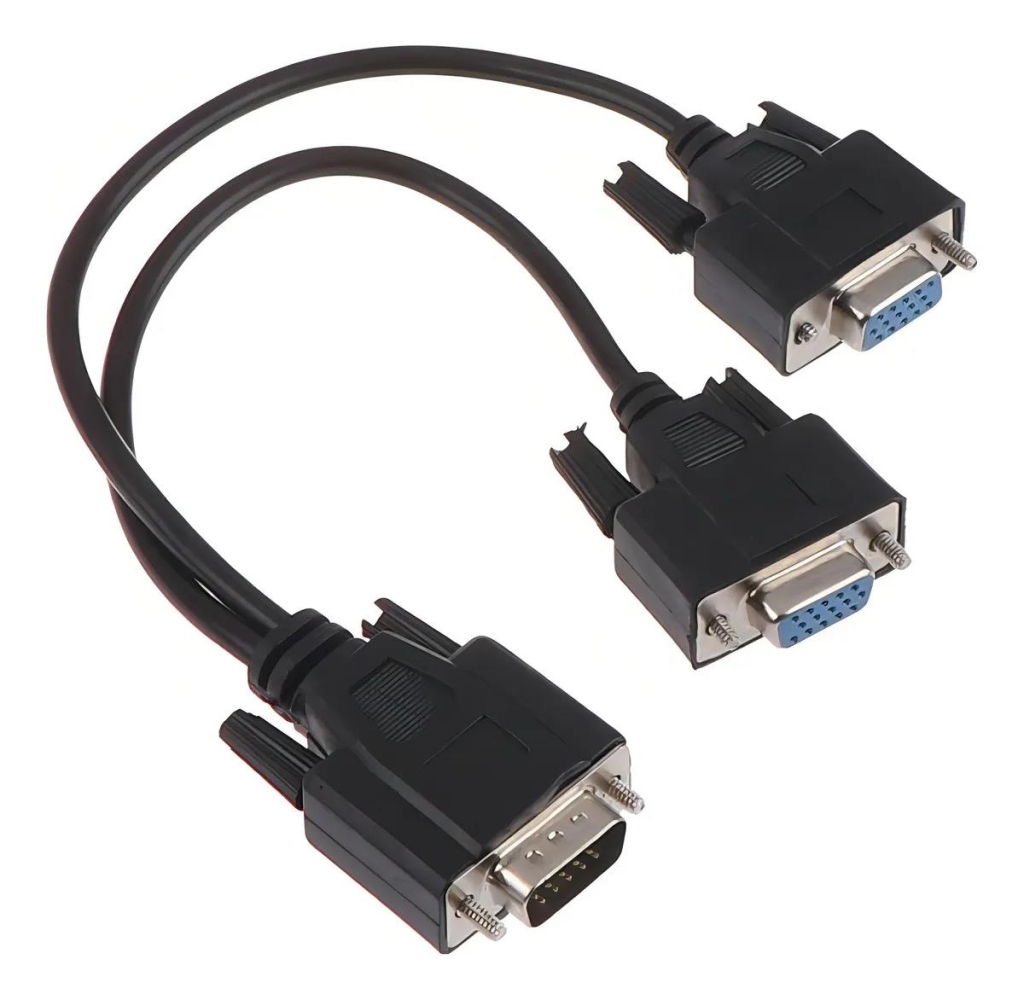 CABO VGA TIPO Y DB15 MACHO X 2 DB15 FEMEA O.D: 4.8MM 30CM MXT