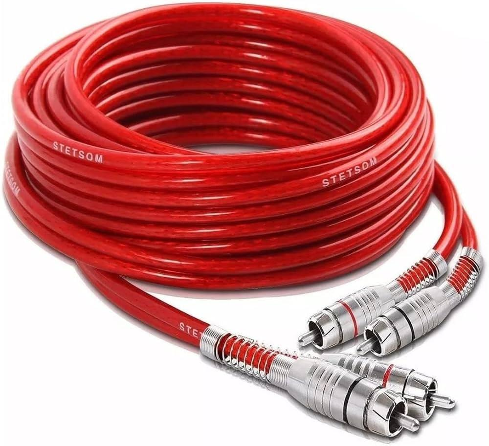 CABO AUTOMOTIVO BLINDADO 2+2 RCA PROF. 5METROS VERMELHO MXT - 8.1.388