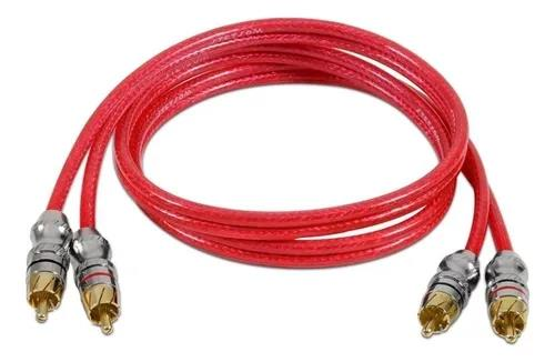 CABO AUTOMOTIVO BLINDADO 2+2 RCA PROF. 3METROS VERMELHO MXT - 8.1.371