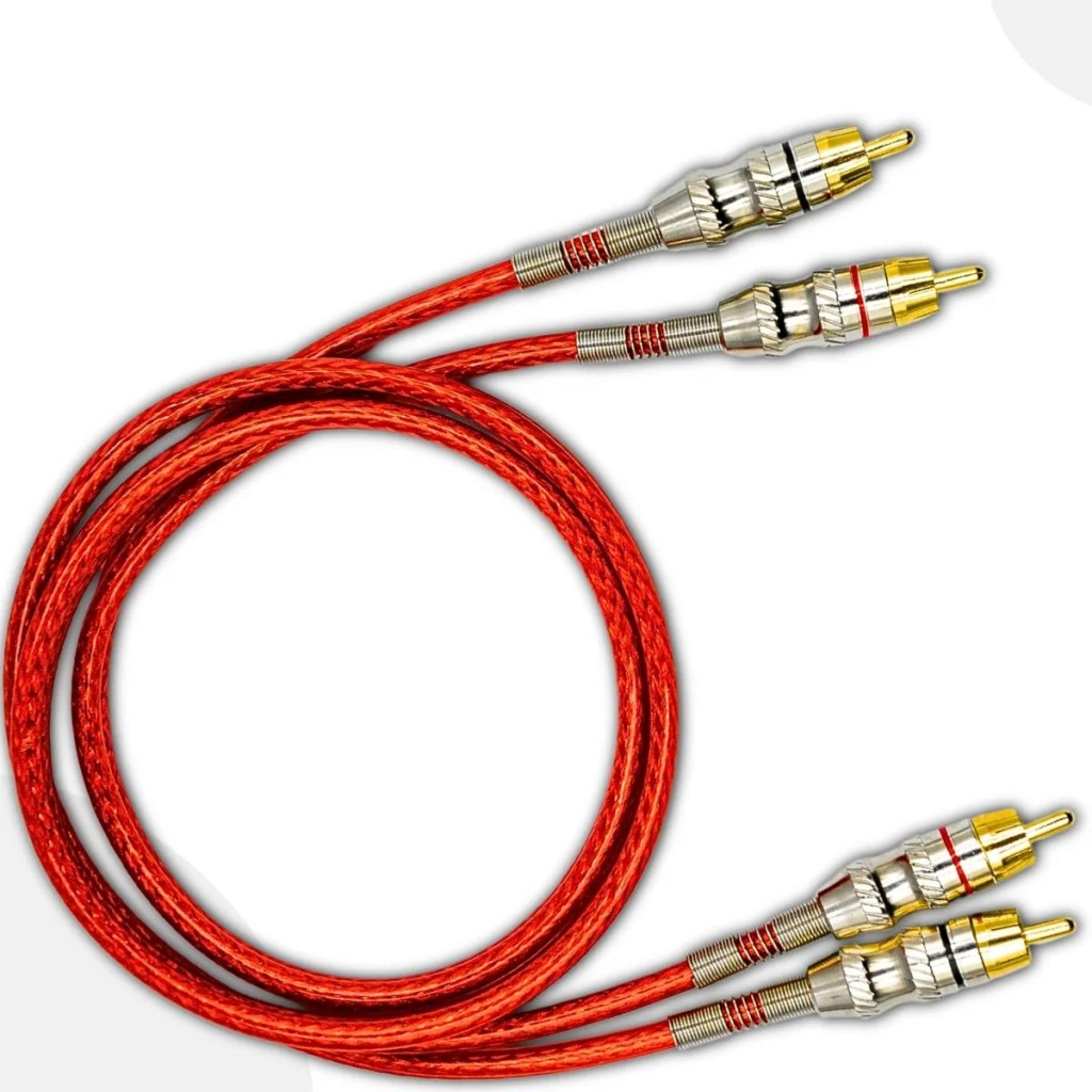 CABO AUTOMOTIVO BLINDADO 2+2 RCA PROF. 1METRO VERMELHO MXT - 8.1.370