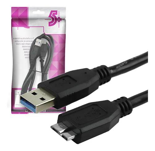 CABO USB 3.1 - USB A MACHO + USB MICRO B - 1.2M - PRETO / 018-7707