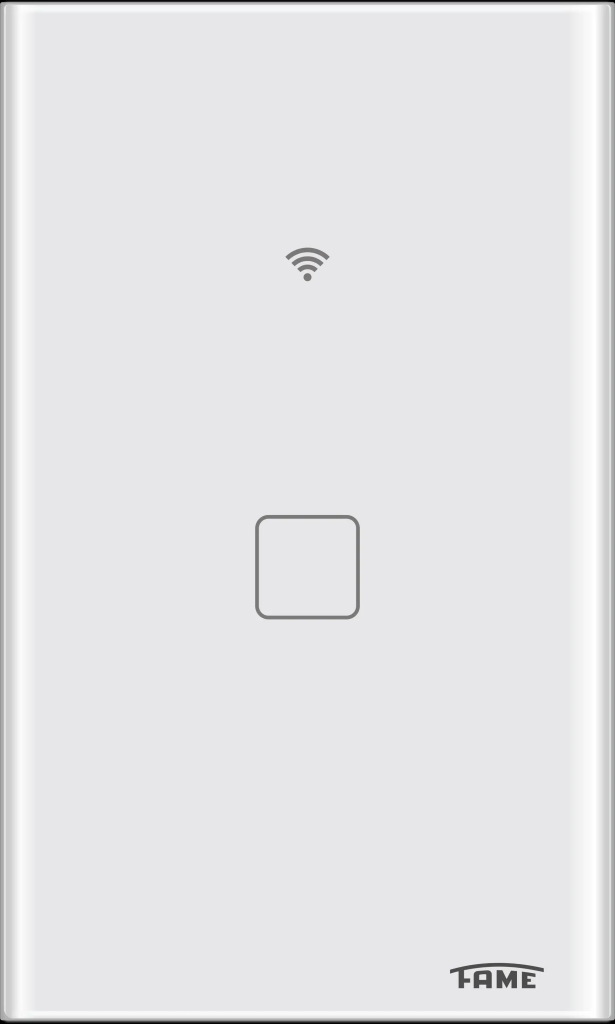 INTERRUPTOR INTELIGENTE WI FI 1 TECLA TOUCH FAME