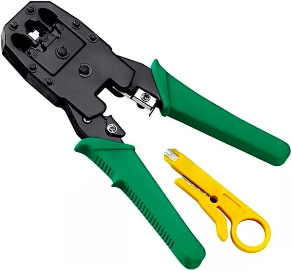 ALICATE DE CRIMPAR 3 EM 1 RJ11 RJ12 RJ45 C/CATRACA