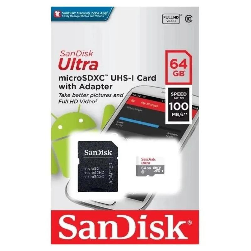 CARTAO MICRO SD 64GB SANDISK CLASS 10 ULTRA