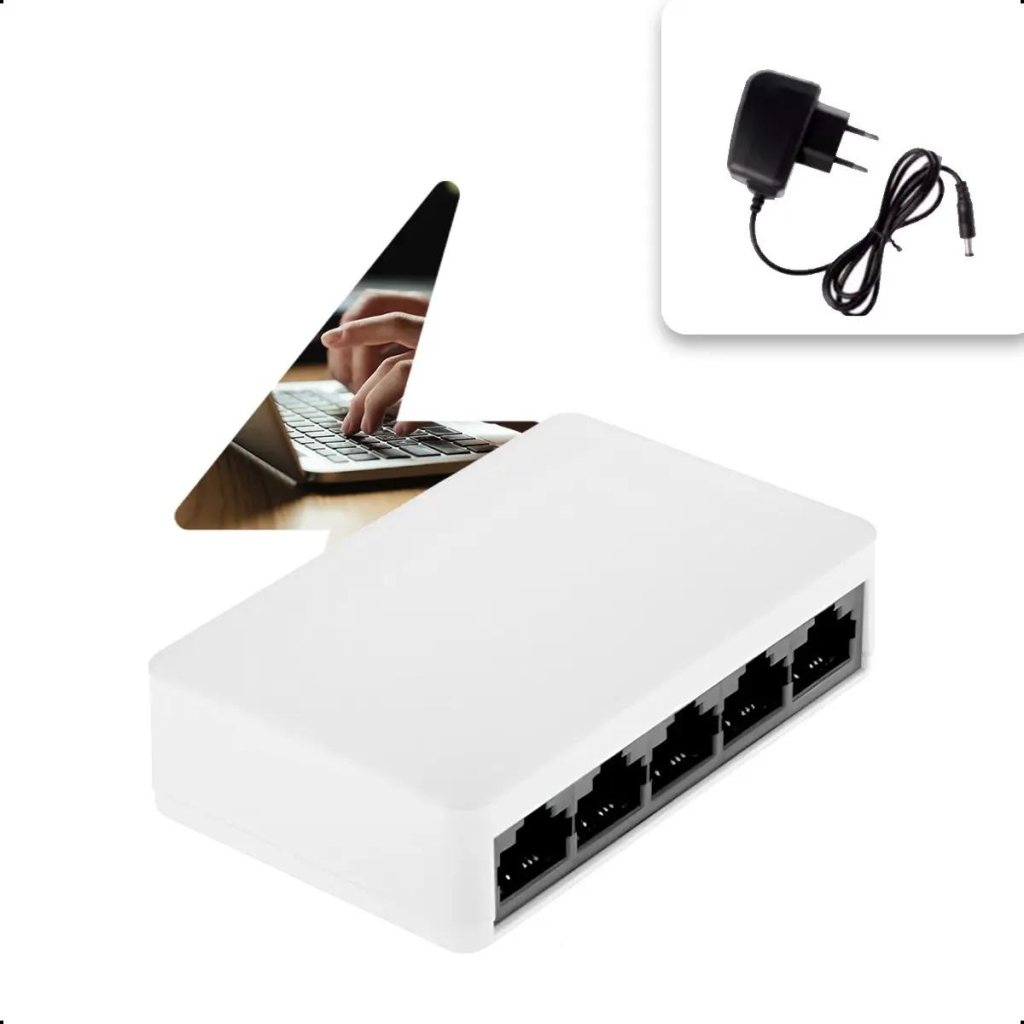 SWITCH DE REDE 5 PORTAS 10/100/1000 MBPS SW-003