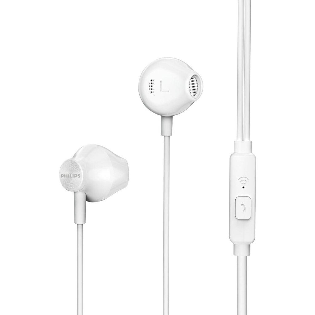 FONE DE OUVIDO TAUE101WT/00 C/ FIO E MIC BRANCO PHILIPS