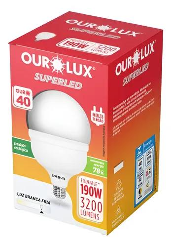 SUPERLED ALTA POTENCIA OURO T40W 3200 LM E27 6500K - PC