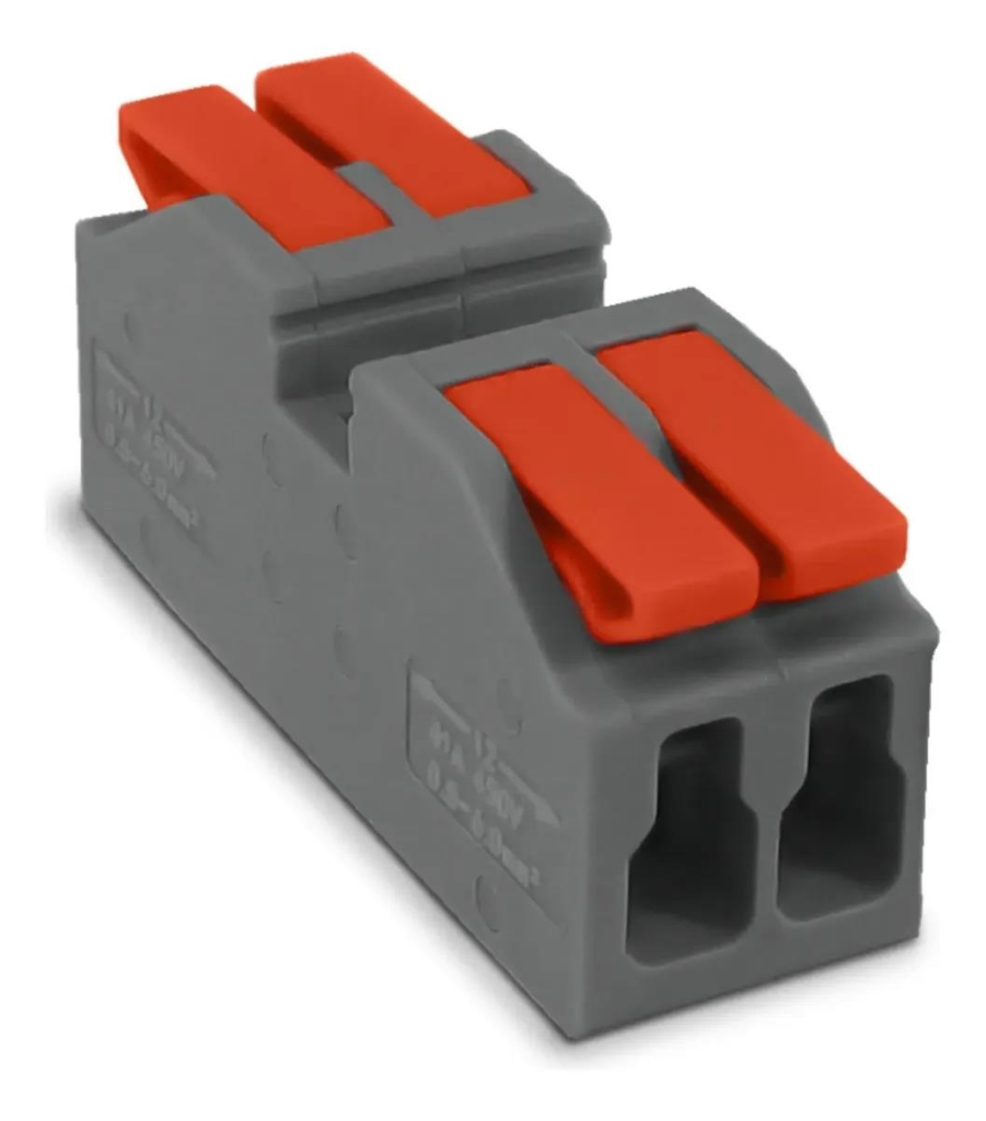 CONECTOR DE EMENDA AUTOMATICO KV226-2 - 2 VIAS CABOS 0,5 A 6,0MM ATE 41A  SIBRATEC