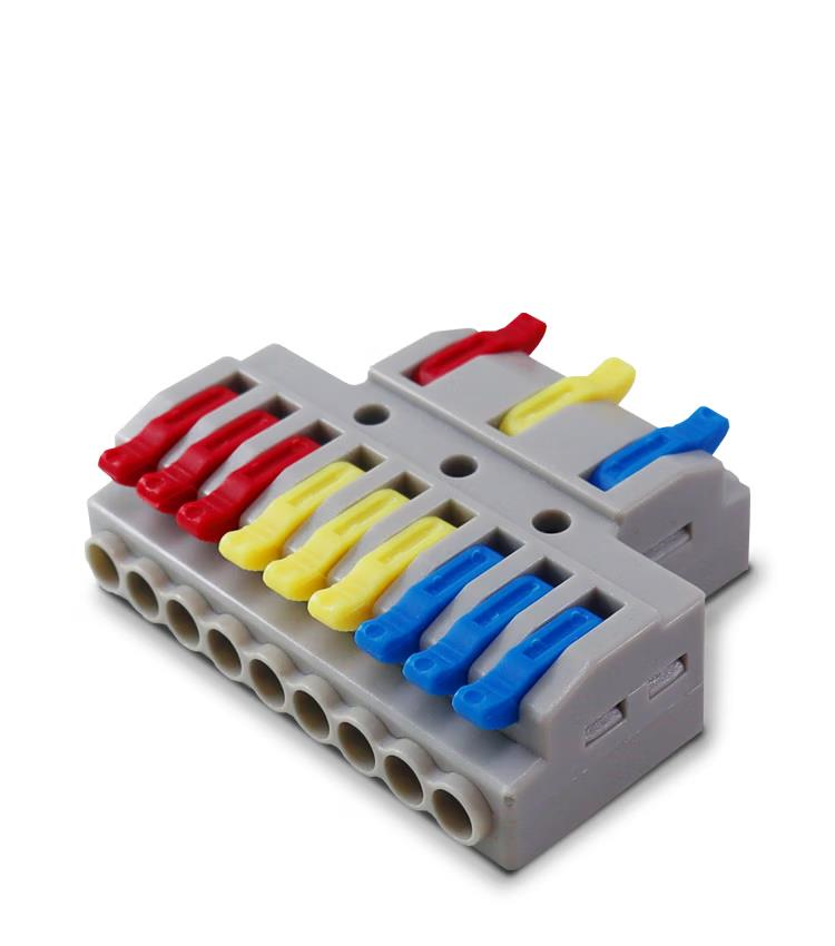 CONECTOR DE EMENDA E DERIVACAO KV439 3 ENTRADAS E 9 SAIDAS 32A 600V - P/ CABOS DE 0,08-4MM SIBRATEC