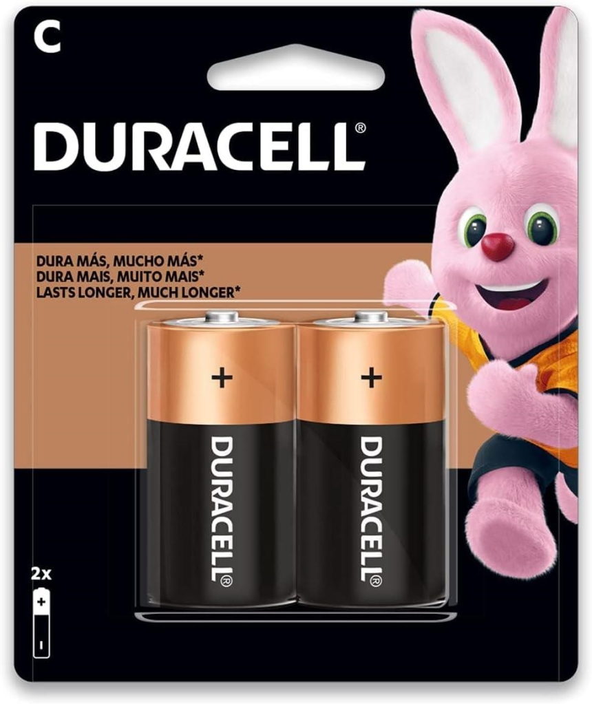 PILHAS ALCALINAS MÉDIA C DURACELL PACOTE COM 2 UNIDADES
