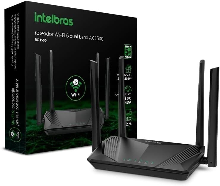 ROTEADOR INTELBRAS WIRELESS W6-1500 GIGABYTE 4750134