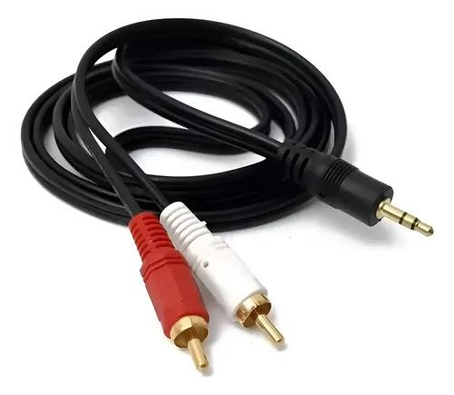 CABO 2 RCA + P2 ESTEREO NIQUEL 1,8M MXT - 8.1.43