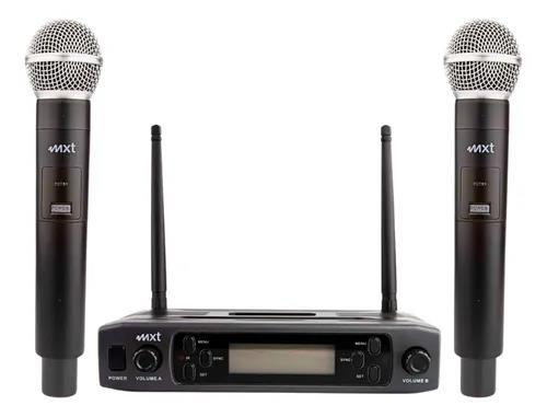 MICROFONE DUPLO SEM FIO DIGITAL MXT UHF-527M