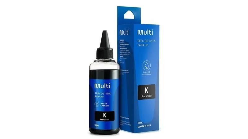 REFIL TINTA IMPRESSORA PRETO HP 100ML  MULTILASER
