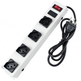 FILTRO DE LINHA 4 TOMADAS ESPAÇADO METÁLICO KITEC