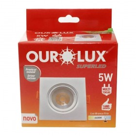 SUPERLED SPOT QUADRADO 5W 6400K BV OUROLUX