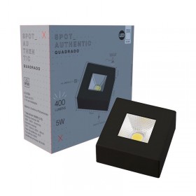 SPOT LED SOBREPOR QUADRADO 5W 3000K BIVOLT AVANT