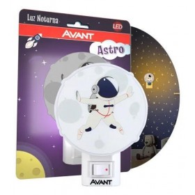 LUMINARIA LED NOTURNA ASTRONAUTA 3000K 1W BIVOL AVANT