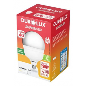 SUPERLED ALTA POTENCIA OURO T40W 3200 LM E27 6500K - PC