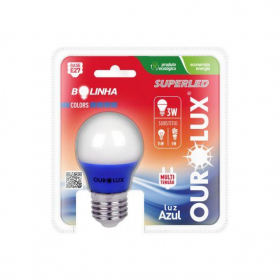 LÂMPADA LED AZUL  3W OUROLUX