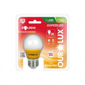 LÂMPADA LED 3W  AMARELO OUROLUX