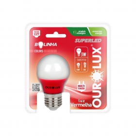 LÂMPADA LED 3W VERMELHO OUROLUX