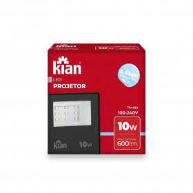 REFLETOR LED 10W 6500K PT BIV KIAN