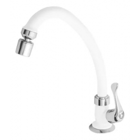 TORNEIRA BICA ALTA COZINHA BALCÃO BRANCA FAME