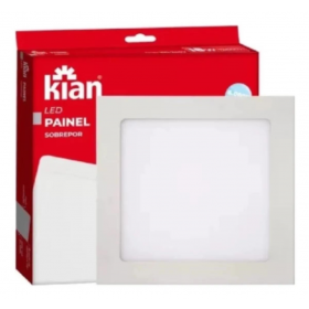 PLAFON 24W SOBREPOR QUADRADO SLIM 6000K KIAN