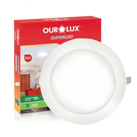 PLAFON LED *EMBUTIR 12W REDONDO 6400K OUROLUX